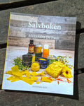 Salvboken, framsida, en bok om salvkokning med bivax naturlig hudvård. Utgiven av Svenska Bin